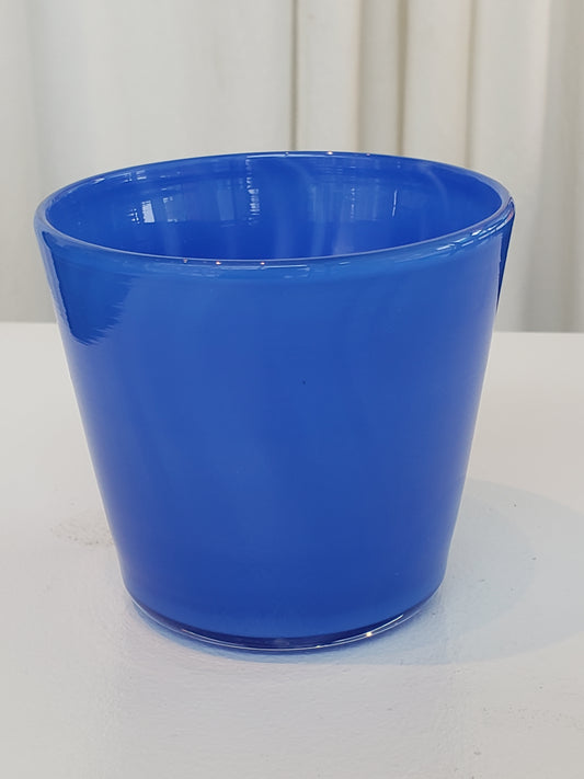 Blue & White Swirl Opaque Cup