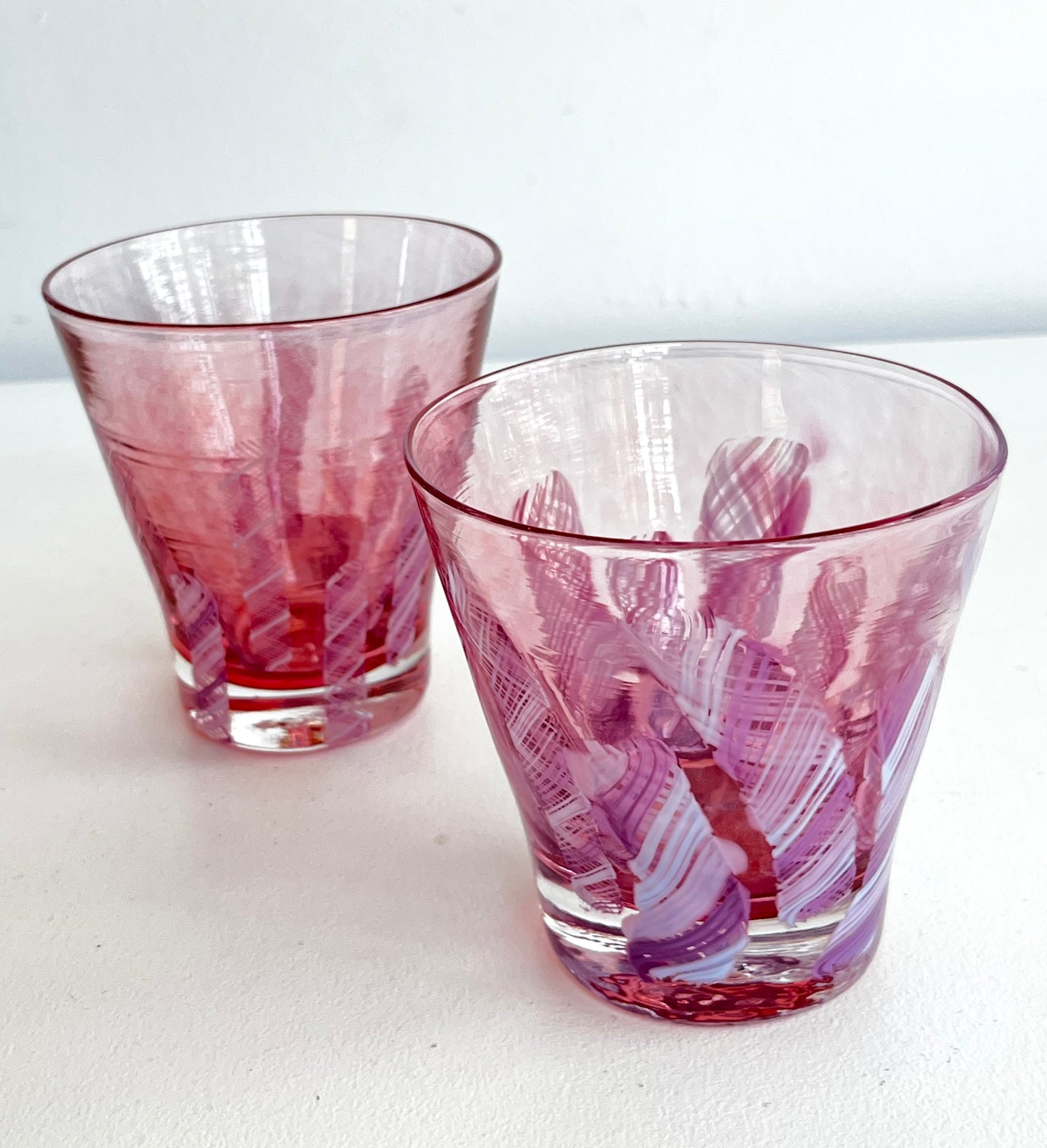 Pink Cane Glass