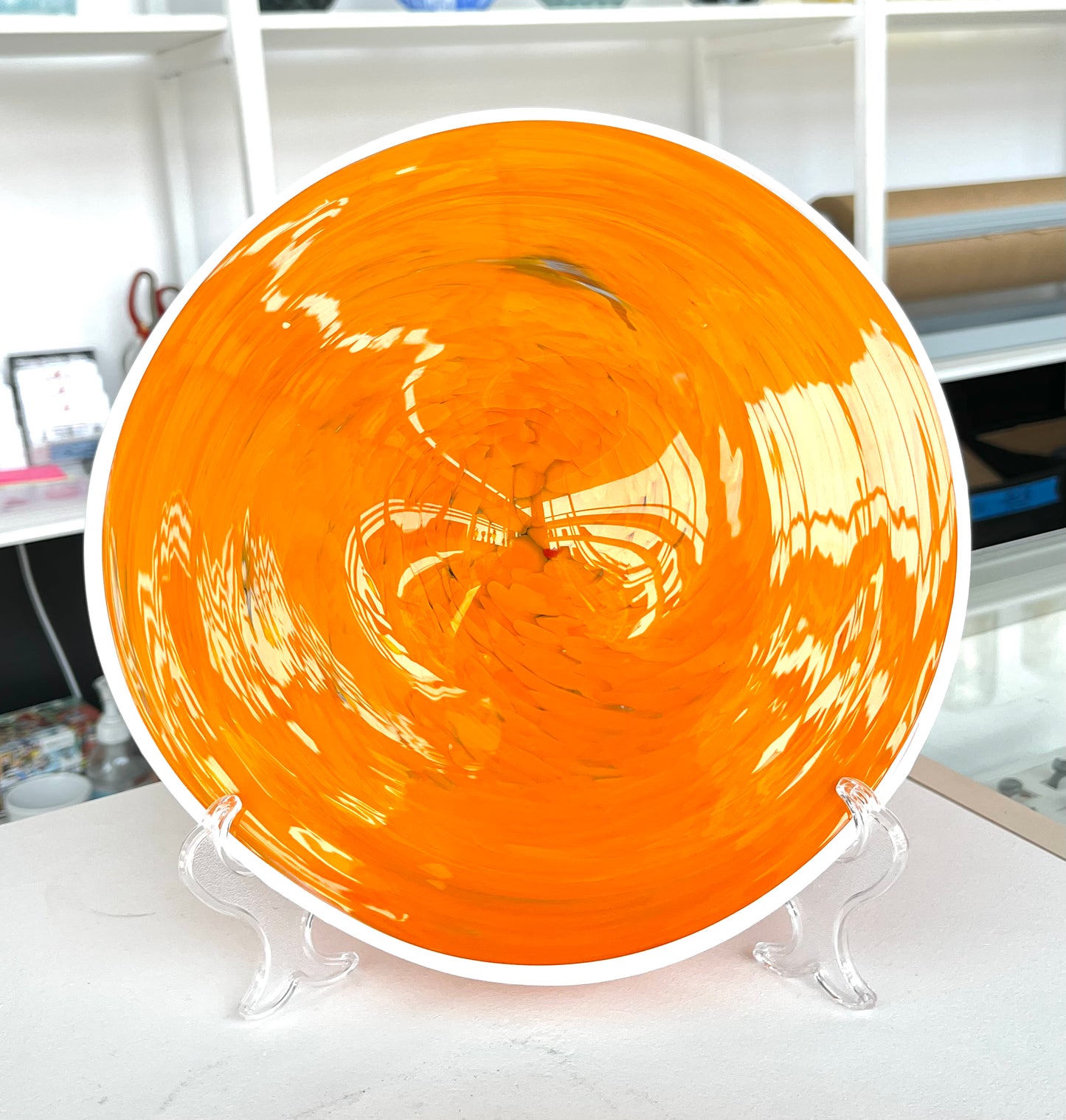 Rondel - 11.5" Orange with White Rim