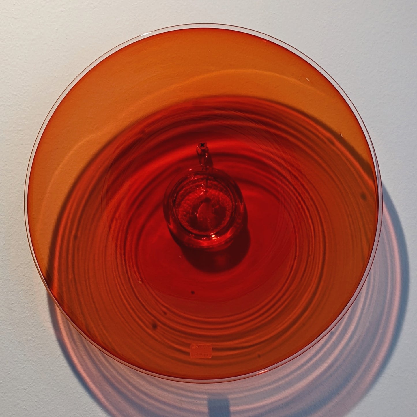Rondel - 12" Transparent Red w/ Clear Rim